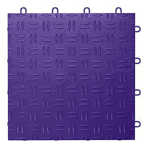 Diamond Pattern 12" x 12" Purple Garage Floor Tile (24 Pack)