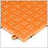 Diamond Pattern 12" x 12" Orange Garage Floor Tile (24 Pack)