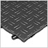 Diamond Pattern 12" x 12" Black Garage Floor Tile (48 Pack)