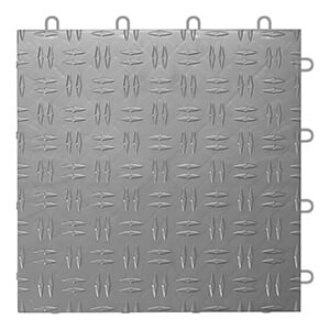 Diamond Pattern 12" x 12" Graphite Garage Floor Tile (48 Pack)