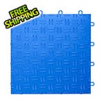 GearTile Diamond Pattern 12" x 12" Royal Blue Garage Floor Tile (48 Pack)