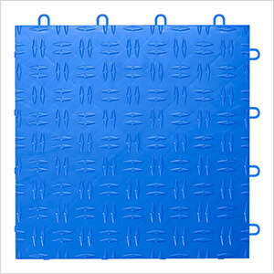 Diamond Pattern 12" x 12" Royal Blue Garage Floor Tile (48 Pack)