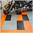 Diamond Pattern 12" x 12" Orange Garage Floor Tile (48 Pack)