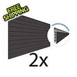 Proslat 8 ft. x 4 ft. PROCORE+ PVC Carbon Fiber Slatwall (2-Pack)