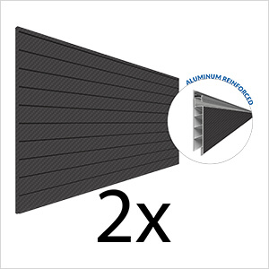 8 ft. x 4 ft. PROCORE+ PVC Carbon Fiber Slatwall (2-Pack)