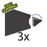 Proslat 8 ft. x 4 ft. PROCORE+ PVC Carbon Fiber Slatwall (3-Pack)