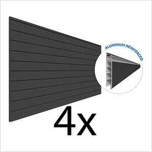 8 ft. x 4 ft. PROCORE+ PVC Carbon Fiber Slatwall (4-Pack)