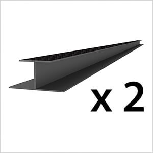 8 ft. PROCORE+ PVC Carbon Fiber Slatwall H-Trim (2-Pack)