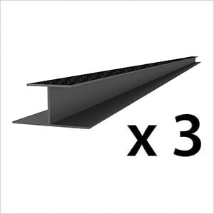 8 ft. PROCORE+ PVC Carbon Fiber Slatwall H-Trim (3-Pack)