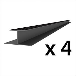 8 ft. PROCORE+ PVC Carbon Fiber Slatwall H-Trim (4-Pack)