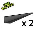 Proslat 8 ft. PROCORE+ PVC Carbon Fiber Slatwall Side Trim (2-Pack)