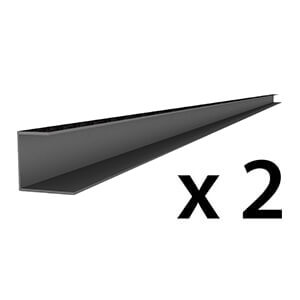 8 ft. PROCORE+ PVC Carbon Fiber Slatwall Side Trim (2-Pack)