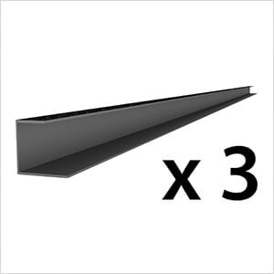 8 ft. PROCORE+ PVC Carbon Fiber Slatwall Side Trim (3-Pack)