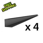 Proslat 8 ft. PROCORE+ PVC Carbon Fiber Slatwall Side Trim (4-Pack)