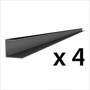 8 ft. PROCORE+ PVC Carbon Fiber Slatwall Side Trim (4-Pack)