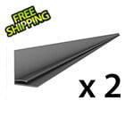 Proslat 8 ft. PROCORE+ PVC Carbon Fiber Slatwall Top Trim (2-Pack)