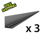 Proslat 8 ft. PROCORE+ PVC Carbon Fiber Slatwall Top Trim (3-Pack)