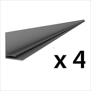 8 ft. PROCORE+ PVC Carbon Fiber Slatwall Top Trim (4-Pack)