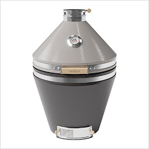 22-Inch Kamado Charcoal Grill (Taupe and Iron Black)
