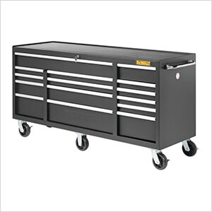 74-Inch Wide 15-Drawer Mobile Workstation (24" Deep)