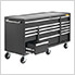 74-Inch Wide 15-Drawer Mobile Workstation (24" Deep)