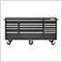 74-Inch Wide 15-Drawer Mobile Workstation (24" Deep)