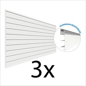 8 ft. x 4 ft. PROCORE PVC Slatwall (3-Pack)