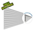 Proslat 8 ft. x 4 ft. PROCORE+ PVC Silver Grey Carbon Fiber Slatwall