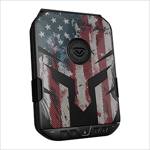 Lifepod 2.0 Rugged Airtight Water Resistant Safe with Built-In Lock (American Flag Edition)