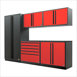 Barrett-Jackson 6-Piece Garage Cabinet System with Powder Coated Countertop