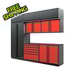 Proslat Barrett-Jackson 8-Piece Garage Cabinet System with Powder Coated Countertop