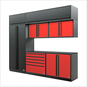 Barrett-Jackson 8-Piece Garage Cabinet System with Powder Coated Countertop