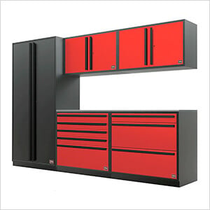 Barrett-Jackson 6-Piece Garage Cabinet System with Powder Coated Countertop