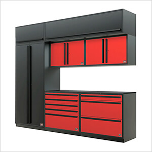 Barrett-Jackson 8-Piece Garage Cabinet System with Powder Coated Countertop