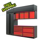 Proslat Barrett-Jackson 8-Piece Garage Cabinet System with Stainless Steel Countertop