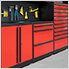 Barrett-Jackson 7-Piece Garage Cabinet System with Stainless Steel Countertop