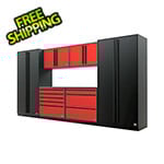 Proslat Barrett-Jackson 7-Piece Garage Cabinet System with Stainless Steel Countertop