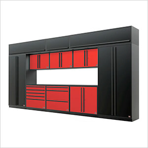 Barrett-Jackson 12-Piece Garage Cabinet System with Powder Coated Countertop