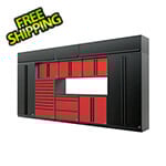 Proslat Barrett-Jackson 12-Piece Garage Cabinet System with Powder Coated Countertop