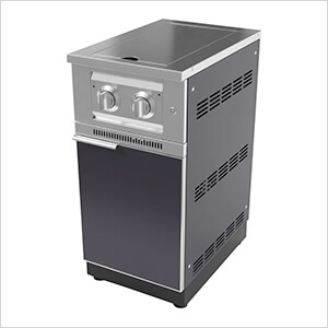 Aluminum Slate Grey Dual Side Burner and Cabinet (Natural Gas)