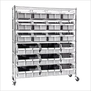 Extra Wide 7-Tier NSF 21-Bin Rack System