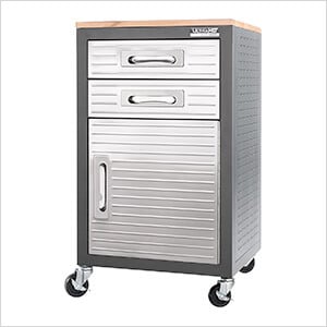 UltraHD 2-Drawer Rolling Cabinet with Pegboard Side Panels