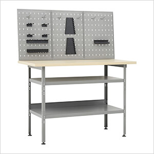 4-Foot Workbench with Pegboard