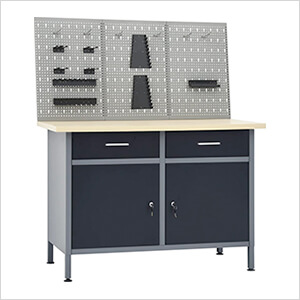 4-Foot Workbench Cabinet System with Pegboard