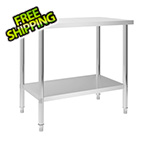 vidaXL 39.4" x 23.6" Stainless Steel Work Table