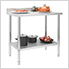 39.4" x 23.6" Stainless Steel Work Table with Backsplash