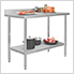 47.2" x 23.6" Stainless Steel Work Table with Backsplash