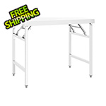 vidaXL 39.4" x 24" Stainless Steel Folding Work Table