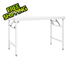 vidaXL 47.2" x 24" Stainless Steel Folding Work Table