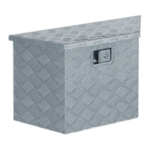 27.6" x 9.4" x 16.5" Trapezoid Aluminum Storage Box
